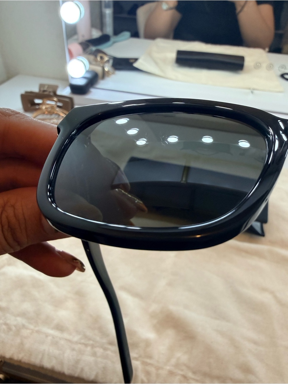 Yves Saint Laurent Black Sunglasses with Case - Picture 6 of 7